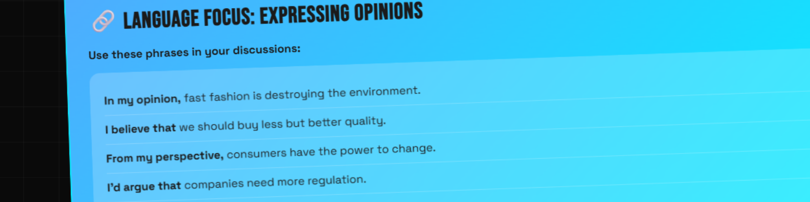 Overview of all four Extra Lesson Series
